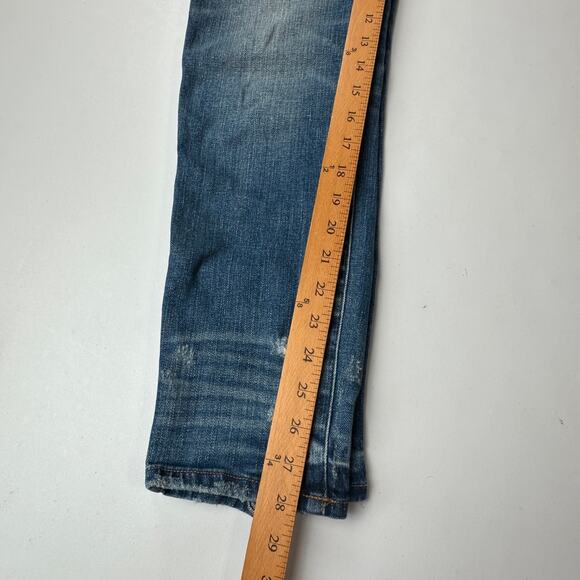 Madewell Jeans Womens 27 Blue Slim Straight Button Front Stretch Pockets Denim - Picture 12 of 14